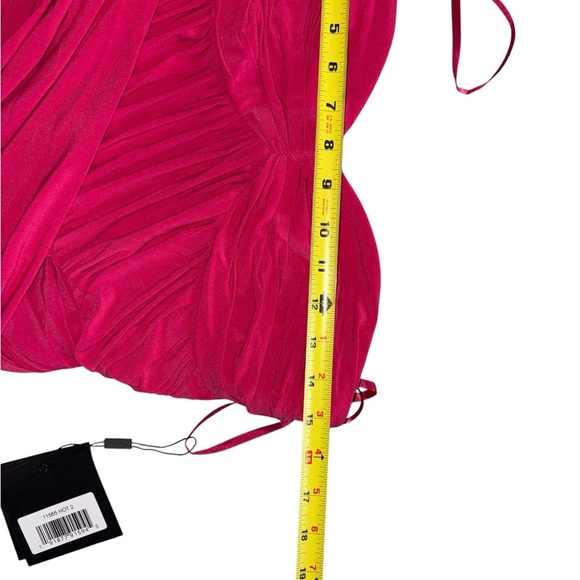 Mac Duggal Strapless mini dress Sweetheart Neckline Ruched Pink Size 2 NWT - Picture 7 of 8